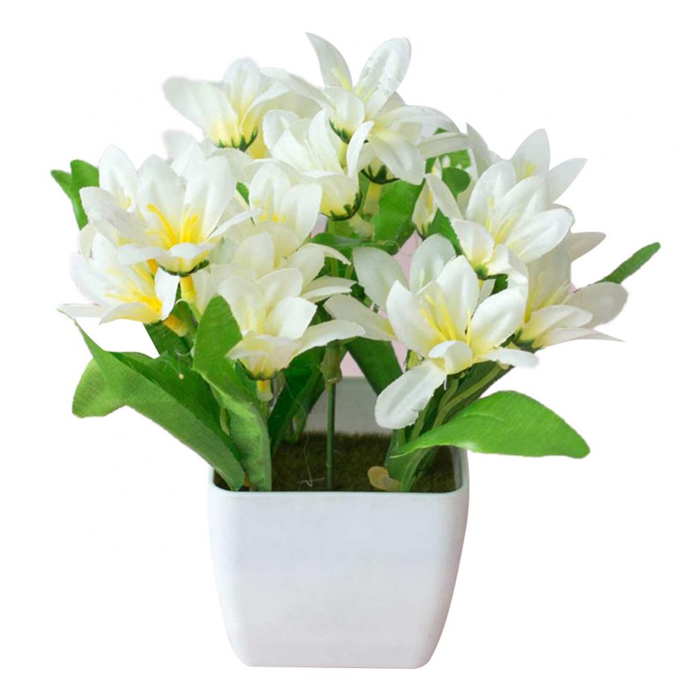 Bonsai Garden Cafe - 15cm Artificial Lily Flower Plant Home