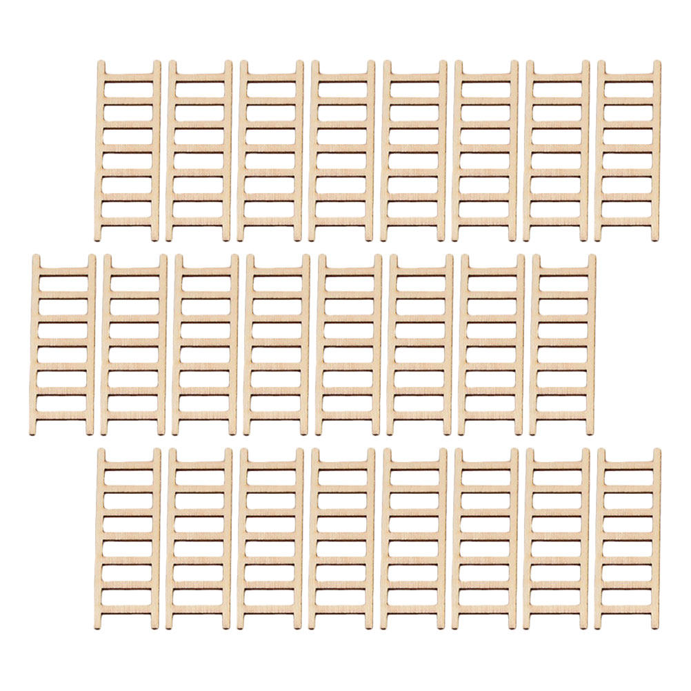 Bonsai Garden Layout - 24Pcs Wooden Mini Ladder for Micro