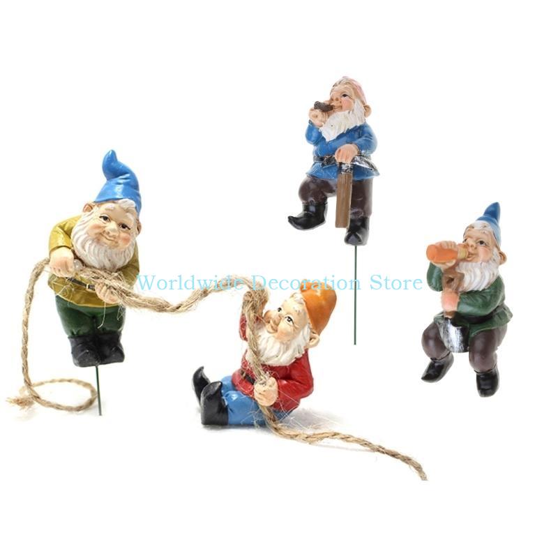 Q39B 4Pcs Dwarf Resin Figurine - огляд і ціна Bonsai Garden Layout