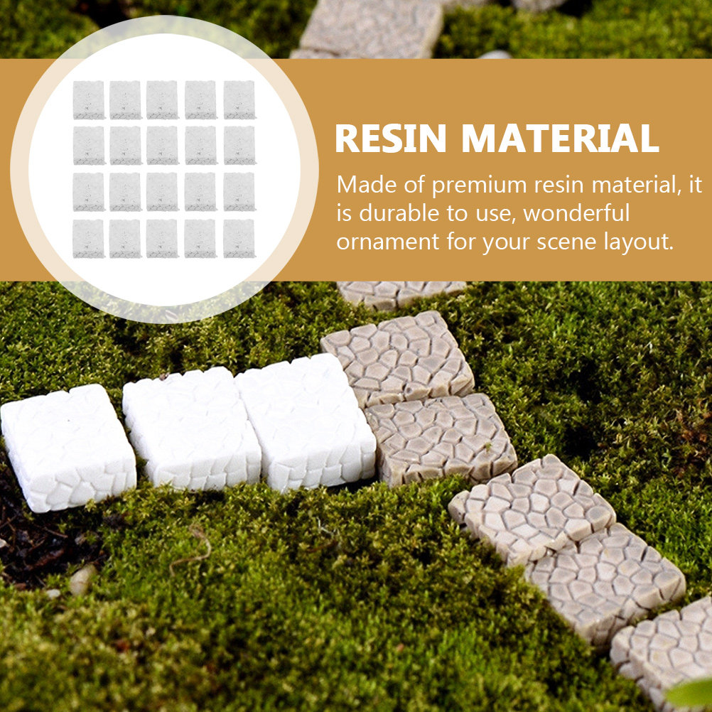 20Pcs Mini Step Resin Statues  - огляд і ціна Bonsai Garden Layout