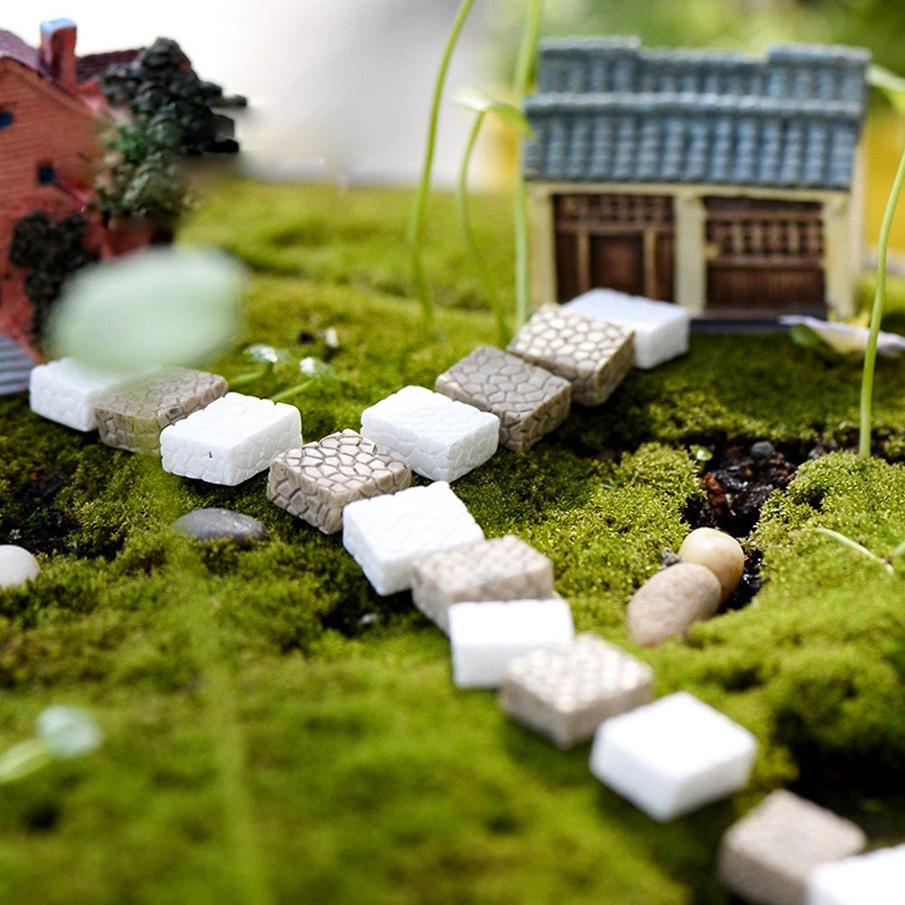 20Pcs Mini Step Resin Statues  - огляд і ціна Bonsai Garden Layout