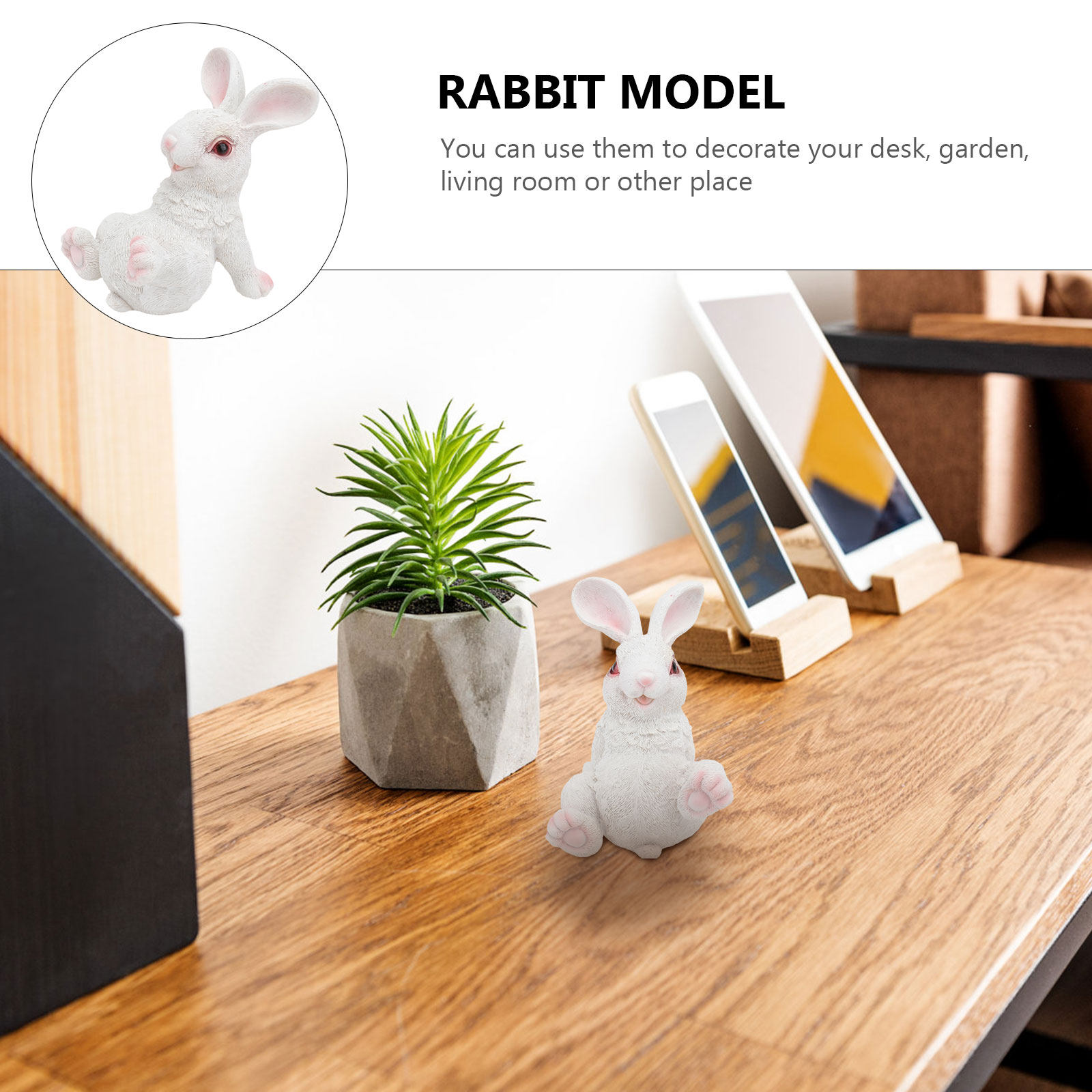 1Pcs Resin Rabbit Ornament Lif - огляд і ціна Bonsai Garden Layout
